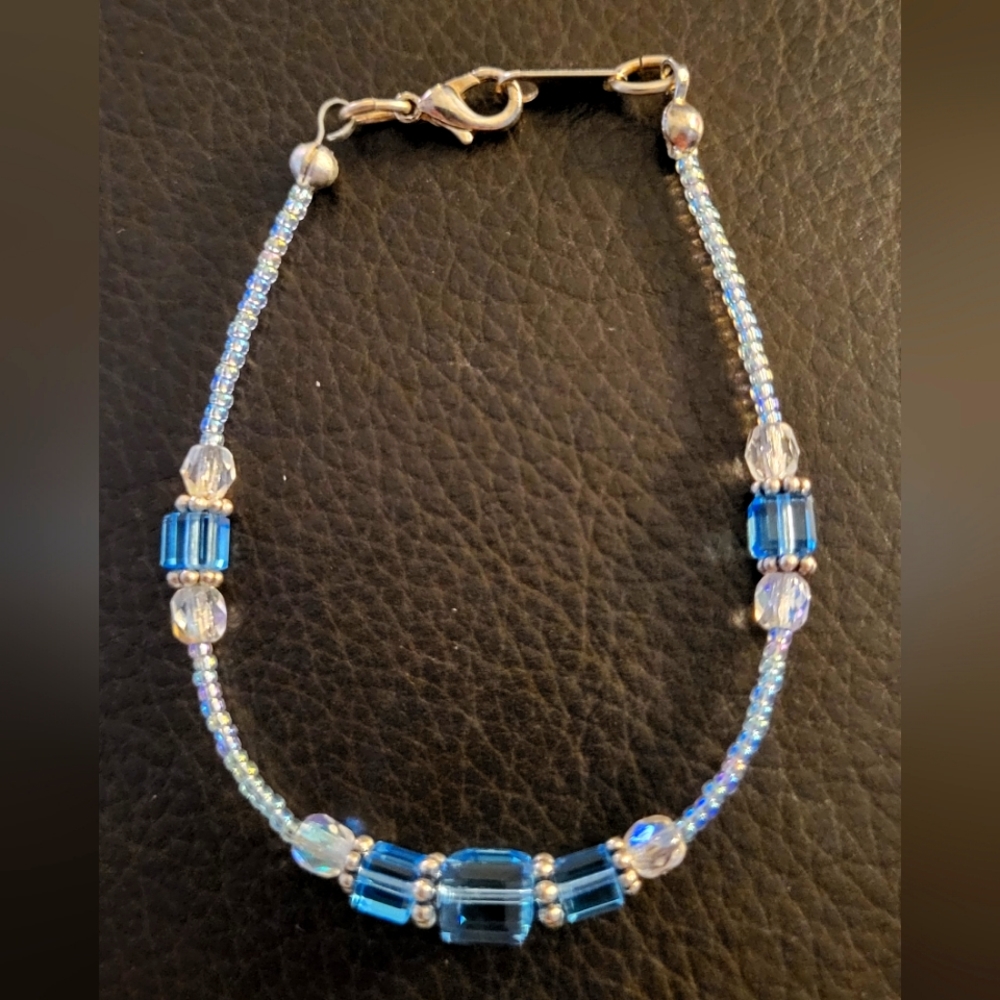Blue Swarovski Crystal Bracelet